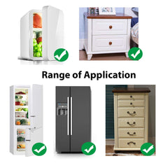 BAOWEIJD fridge lock installed on a fridge door for child safety