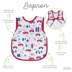 BapronBaby Be Brave worn by toddler close-up highlighting safe, lightweight design.