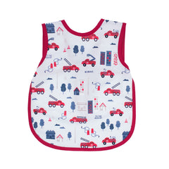BapronBaby Be Brave firefighter bib front view showing waterproof protection during meals.