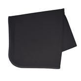 BapronBaby Minimalist Black Splash Mat under high chair protects floors from spills.