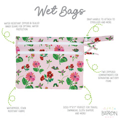 BapronBaby wet dry bag with two zipper pockets keeps wet and dry items separated