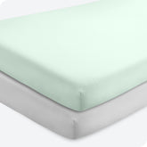 Bare Home 2-pack fitted crib sheets in package for quick setup