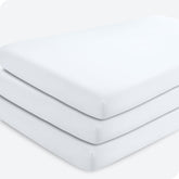 Bare Home 3-pack fitted crib sheet with snug elastic edge for secure fit