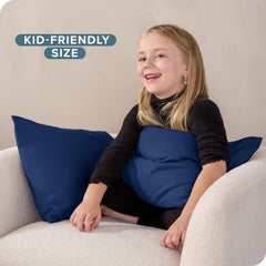 Bare Home dark blue pillowcase folded close-up highlighting durable weave