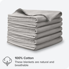 Bare Home blanket close-up highlights cotton flannel texture for gentle baby contact