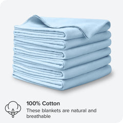 Bare Home flannel receiving blanket six-pack for nursery versatility