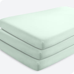 Bare Home Spring Mint crib sheet in soft microfiber for gentle baby sleep