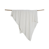 Barefoot Dreams Bamboo Chic Lite blanket in pearl, plush closeup for cozy nursery moments.