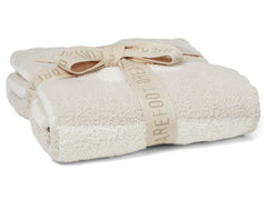 Barefoot Dreams CozyChic Cuddle Blanket checkerboard pattern adds baby warmth