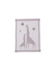 Barefoot Dreams CozyChic giraffe stroller blanket in sandstone multi, ideal for on-the-go warmth.