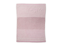 Barefoot Dreams Cozychic gradient stripe blanket features ribbed border for durability and style