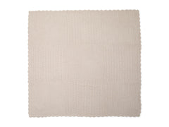 Barefoot Dreams blanket in stone with satin border for on-the-go warmth
