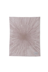 Barefoot Dreams CozyChic Inspiration stroller blanket dusty mauve close up highlighting plush fabric