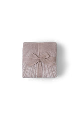 Barefoot Dreams CozyChic fabric texture close up in dusty mauve multi shine