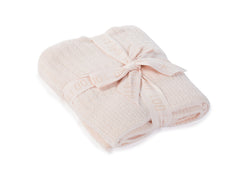 Barefoot Dreams CozyChic Lite ribbed texture closeup highlighting plush warmth and year-round comfort.