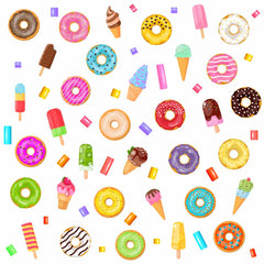 Barri Design donut wall sticker bright colors, easy to apply to kids spaces