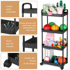 Barydat three-tier organizer stores diapers and wipes within arm's reach.