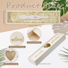 Barydat pregnancy announcement box side view, showcasing sturdy craftsmanship.