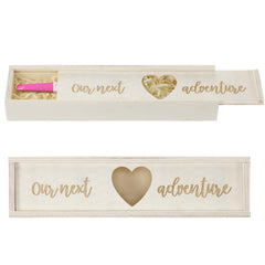 Barydat wooden pregnancy announcement box with wooden lid, ideal for gifting and sharing news.