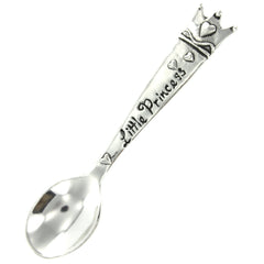 Basic Spirit Little Princess pewter baby spoon in gift box, ideal for baby shower gifting