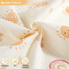 Basumee 2-pack pattern design gender-neutral, easy nursery decor matching