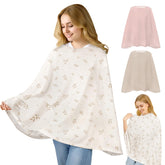 Basumee nursing cover with breathable mesh keeps mom and baby cool and comfortable.