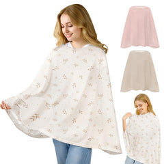 Basumee nursing cover with breathable mesh keeps mom and baby cool and comfortable.