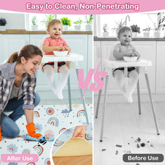 Basumee Splat Mat waterproof surface is easy to wipe clean