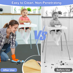 Basumee Splat Mat waterproof surface is easy to wipe clean.