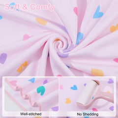 Basumee towel with heart pattern offers cozy wrap after shower or pool time