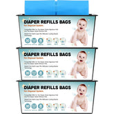 BATADAPTER diaper-pail refills 30 bags pack keeps mess contained and easy to change.