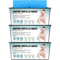BATADAPTER diaper-pail refills 30 bags pack keeps mess contained and easy to change.