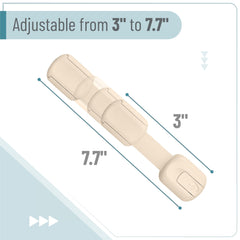 Bates Choice beige appliance-door lock provides sturdy hold for safe access.