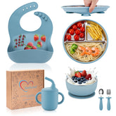 Bathchef toddler plate with strong suction grips the table, reducing mess during meals.