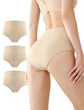 Battewa women's beige underwear front view, discreet everyday protection.