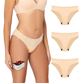 Battewa leakproof underwear beige briefs with 20ml absorbency for all-day dryness
