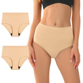 Battewa seamless underwear beige large with high-waist silhouette for discreet daily wear.