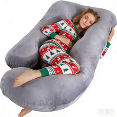 BATTOP pregnancy pillow full-body 58x28x8 supports back and belly for restful sleep