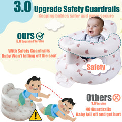 Bavbiiy inflatable seat with built-in pump inflates quickly for easy setup.