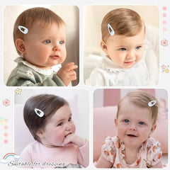 BBGifts mini 3cm clip for baby hair provides gentle grip on delicate hair.