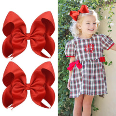 BBGifts red hair bow with alligator clip for secure 5.5-inch styles