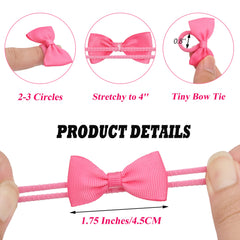 BBGifts tiny hair ties with bows for infants ideal for quick ponytails on toddlers.