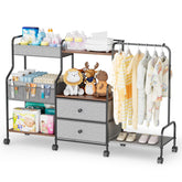 BBLIKE diaper caddy with hanging rack keeps essentials within arm’s reach