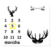 BBLSCWZ baby milestone blanket deer backdrop for adorable monthly milestone photos