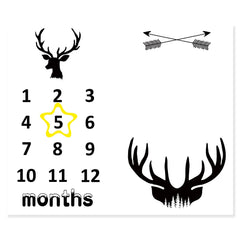 BBLSCWZ baby milestone blanket deer backdrop for adorable monthly milestone photos