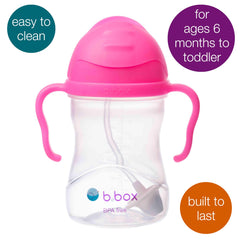b.box Sippy Cup leak-proof valve prevents leaks even when sideways
