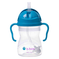b.box Sippy Cup with weighted straw enables drinking from any angle.