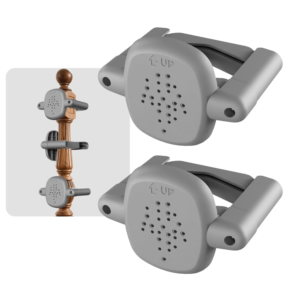 BBsecure banister adapter assembly shows quick no-drill setup for stairs