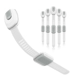 BBsecure cabinet locks show adhesive installation for quick, tool-free safety.