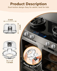 BBsecure 5-pack knob covers fit flat, open-bottom knobs for a snug, secure fit.